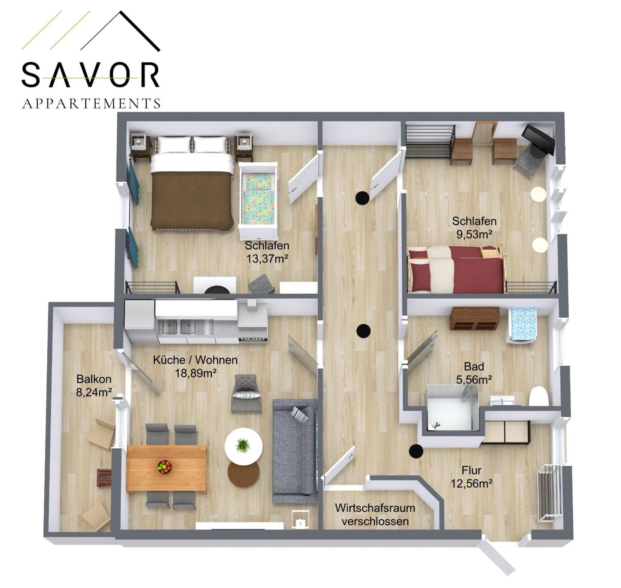 Savor Appartement 5 Personen 2 Schlafzimmer Babybett Netflix Balkon Zentrum 包岑 外观 照片